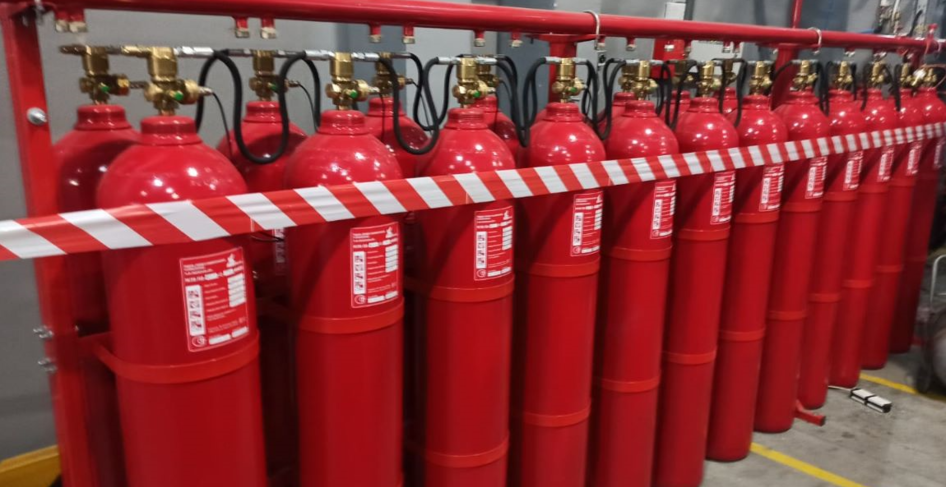 Газовое пожаротушение станка завода «Ротогравюр»
